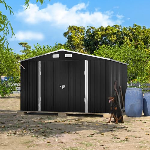 Outdoor Storage Shed 6 x 6 FT Resin Garden Shed with Lockable Door U891