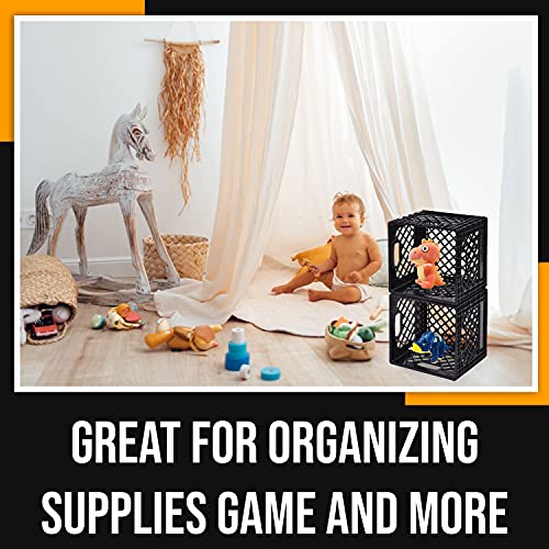 Black Milk Crate 11x13x13, Pack of 2 G6699