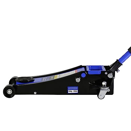 Heavy Duty Hydraulic Floor Jack, Low Profile Steel Racing Jack, 2 Ton Capacity, Blue H1350