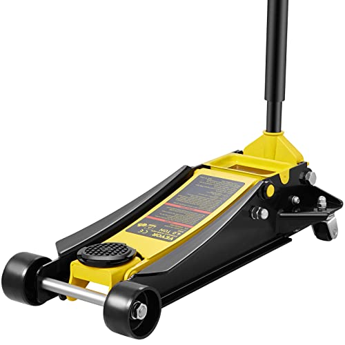 4 Ton Low Profile Steel Racing Floor Jack with Dual Pistons Quick Lift Pump X690