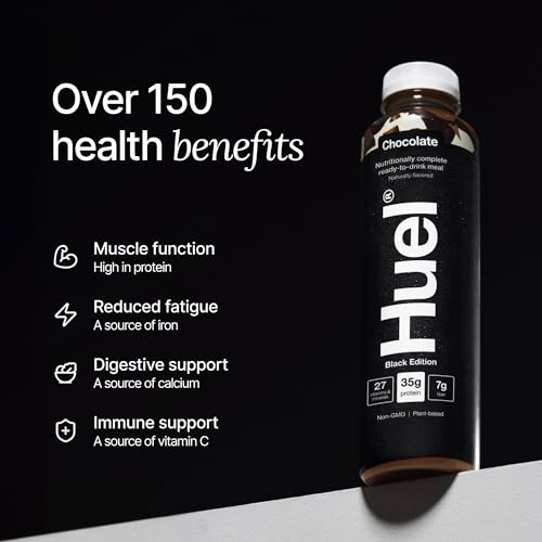 Chocolate Meal Replacement Drink, High Protein, Plant Based, 16.9 Fl Oz (12 Pack) T510