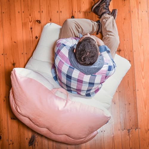 Dorm Bean Bag Chair with Drink Holder and Pocket, 3 feet R2503