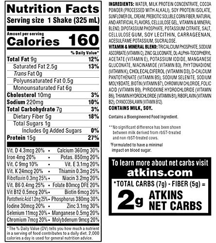 Creamy Milk Chocolate Protein Shake, 30g Protein, 12 Count Z665486