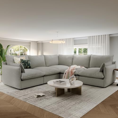 Modular Sectional Sofa, Waterproof Down Filled, Dark Gray C7587