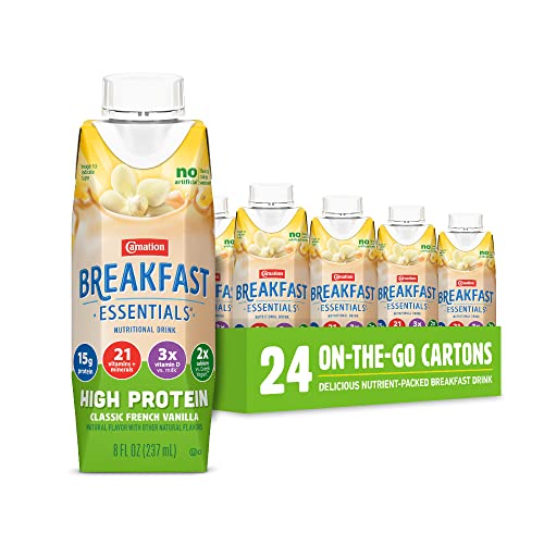 High Protein Ready-to-Drink French Vanilla, 8 FL OZ Carton (Pack of 24) T239