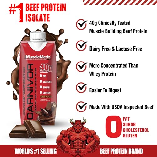 Ready to Drink Protein, Lactose Free, 40g Isolate, Chocolate 16.9 Fl Oz (Pack of 12) B9617