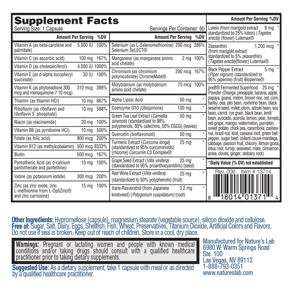 One Daily Multivitamin - 60 Capsules A7715