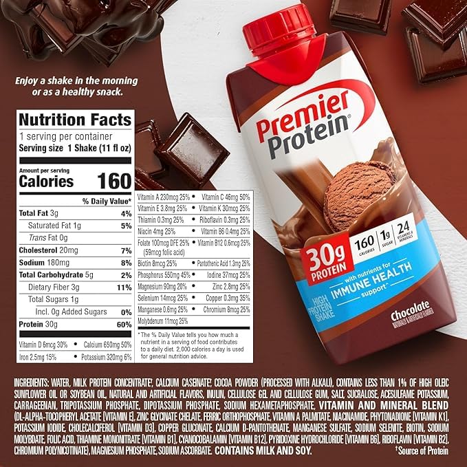 Cafe Latte Protein Shake, 30g Protein, 11 fl oz, Pack of 12 W88530