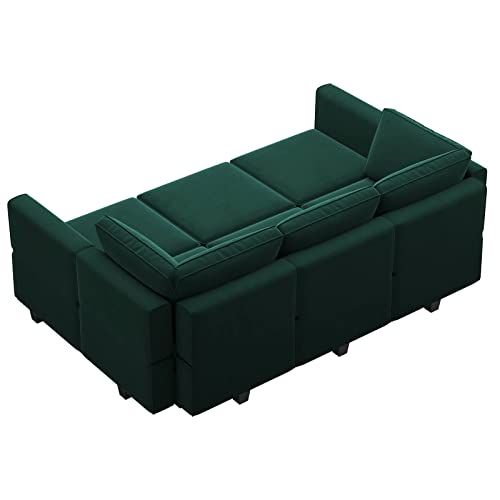 Modular Velvet Sectional Sofa with Chaise Lounge and Storage X4138