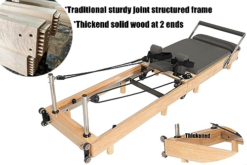 Foldable Wood Pilates Reformer Machine for Home Workout Y353794