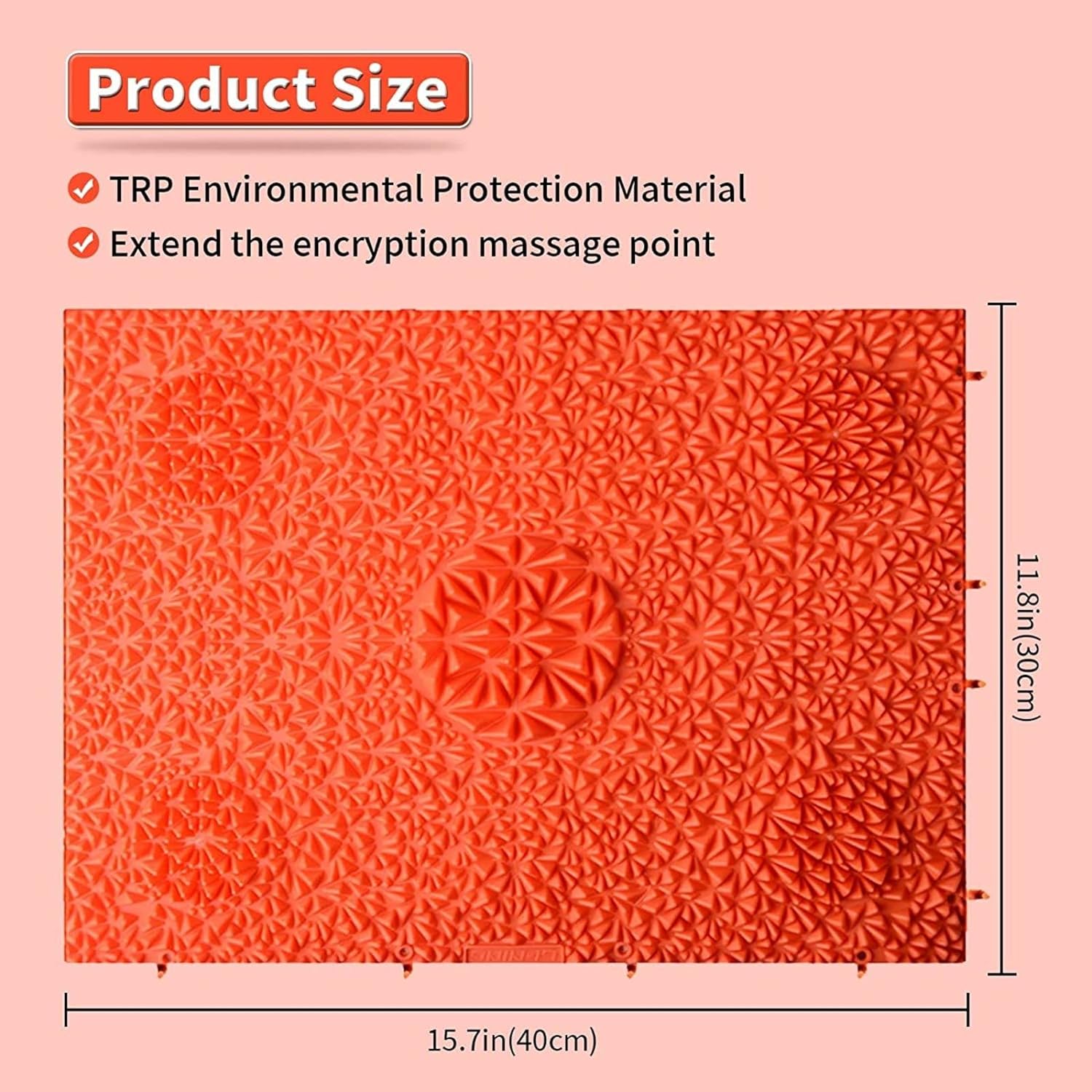 Acupressure Foot Massage Mat for Heel and Arch Pain Relief, Anti-Slip, 2 Pieces, Pink P4109