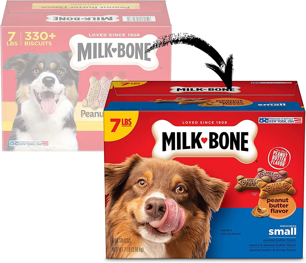 Peanut Butter Dog Treats, Small Biscuits, 7 Pounds H3956