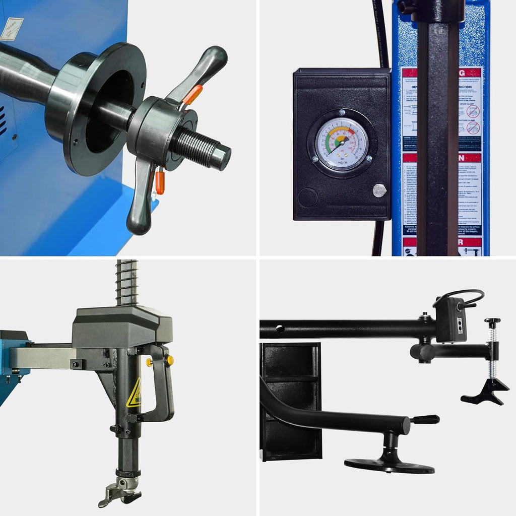 Tire Changer Machine with Pneumatic Tilt-back, Rim Clamp 10"-24", for Motorcycle, Car, Truck B6536