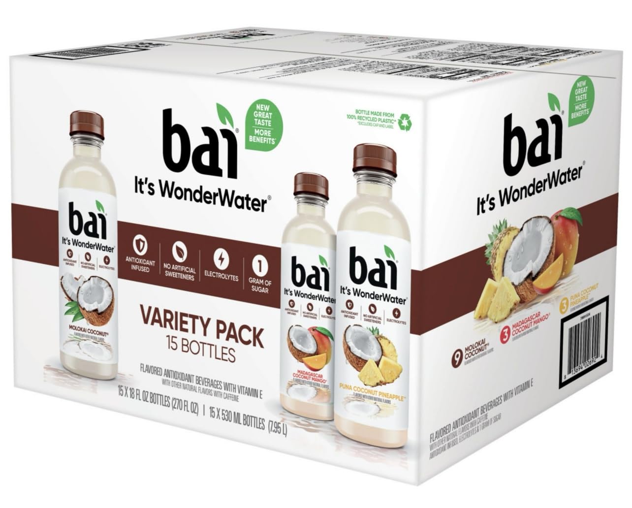 Coconut Drink Variety Pack, 15 Pack (18 oz.) L76928