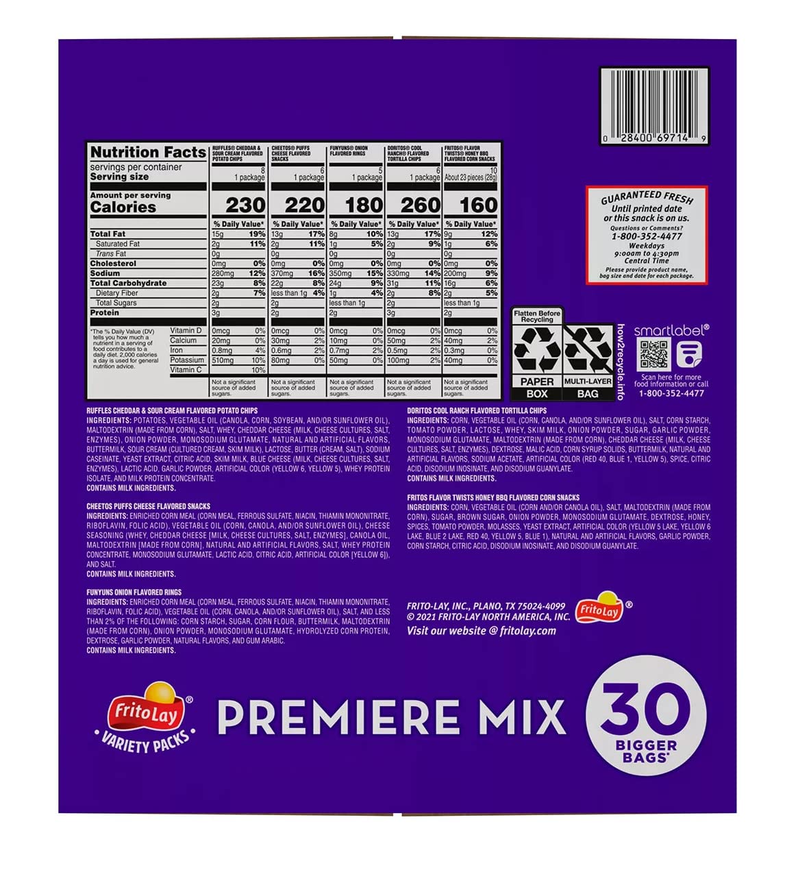 Variety Pack Chips (30 pk.) M59568