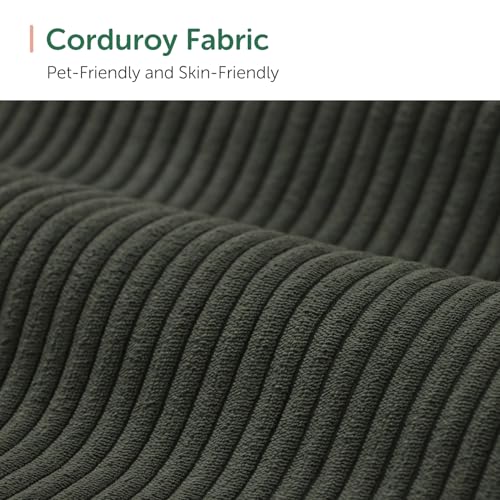 Corduroy Modular Sectional Couch with Storage, L-Shaped, 6 Seater, Dark Gray X823135