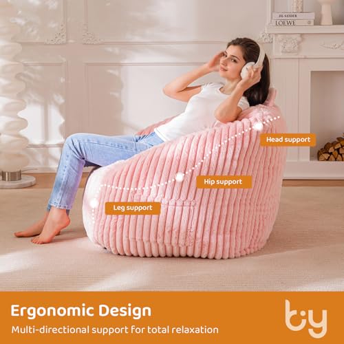 Giant Bean Bag Chair for Adults and Kids, Floor Sofa, Grey D679