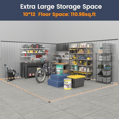 Outdoor Storage Shed 6 x 6 FT Resin Garden Shed with Lockable Door U891