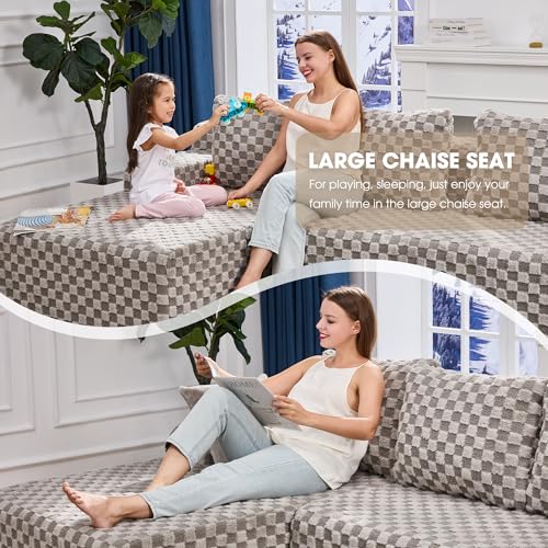 Modular L-Shape Sectional Sofa with Oversized Chaise A47792