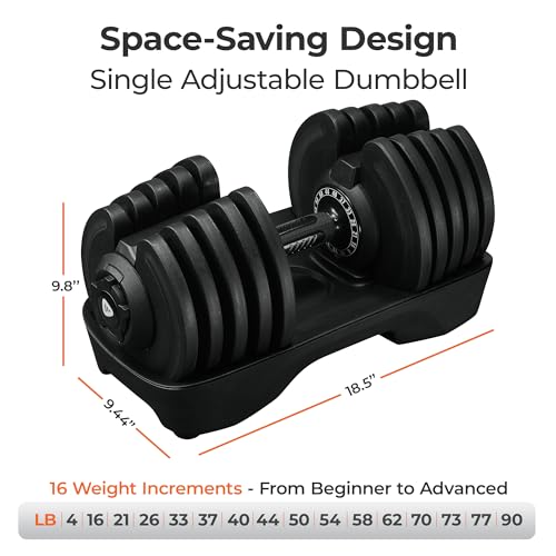 Adjustable Dumbbells 6-in-1, Quick Adjust Weight for Home Gym S711