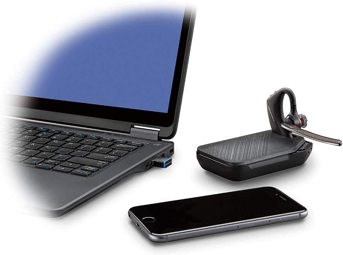 Bluetooth Single-Ear Headset with Noise Canceling for PC and Mac Q54788