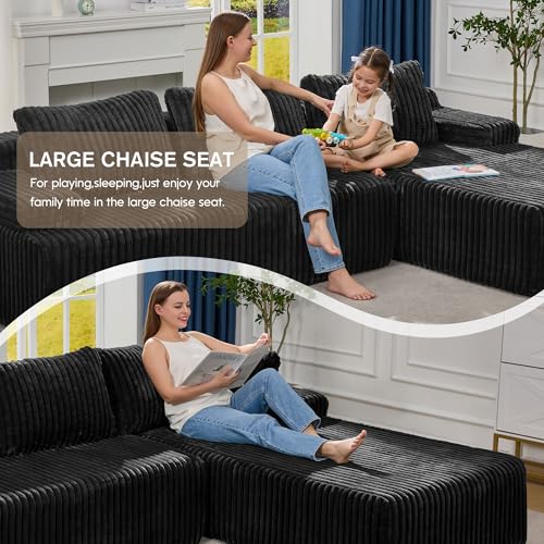 Modular L-Shape Sectional Sofa with Oversized Chaise A47792