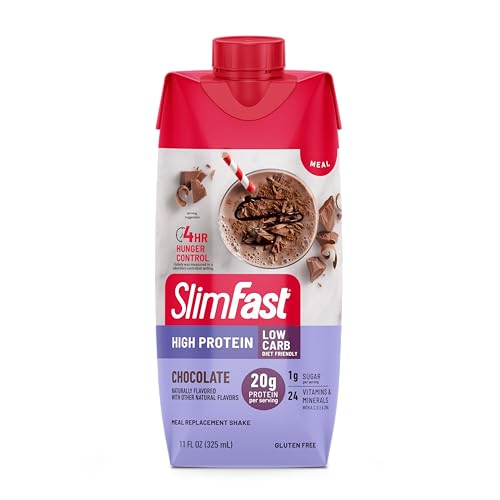 Protein Shake, Chocolate, 20g Protein, Meal Replacement, 12 Count B226310