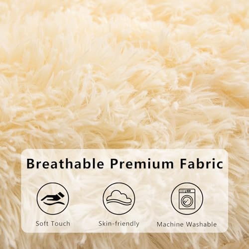 Giant Faux Fur Bean Bag Chair for Adults with Filler T74545