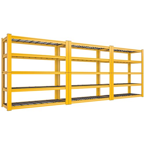 Heavy Duty Metal Shelving 5 Tier Adjustable Storage Shelves, 72" H x 35.5" W x 16" D, Black D96275