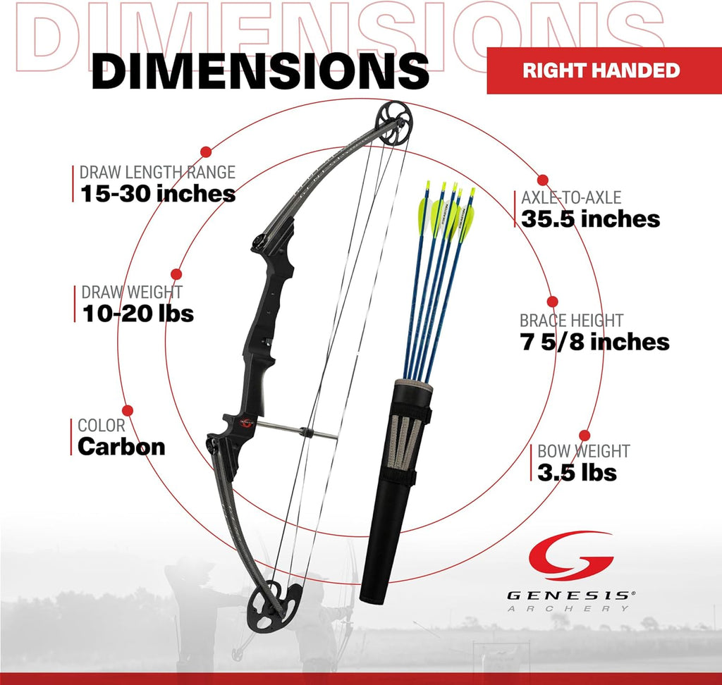 Right Handed Archery Compound Bow with Adjustable Draw Weight and Length V8495