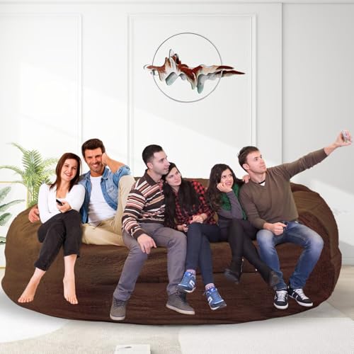 Bean Bag Chair for Adults 3FT, Soft Removable Cover, Light Gray X3039