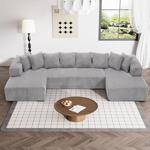 Modular Sectional Sofa with Chaise Lounge, Corduroy Memory Foam, Black Z82307