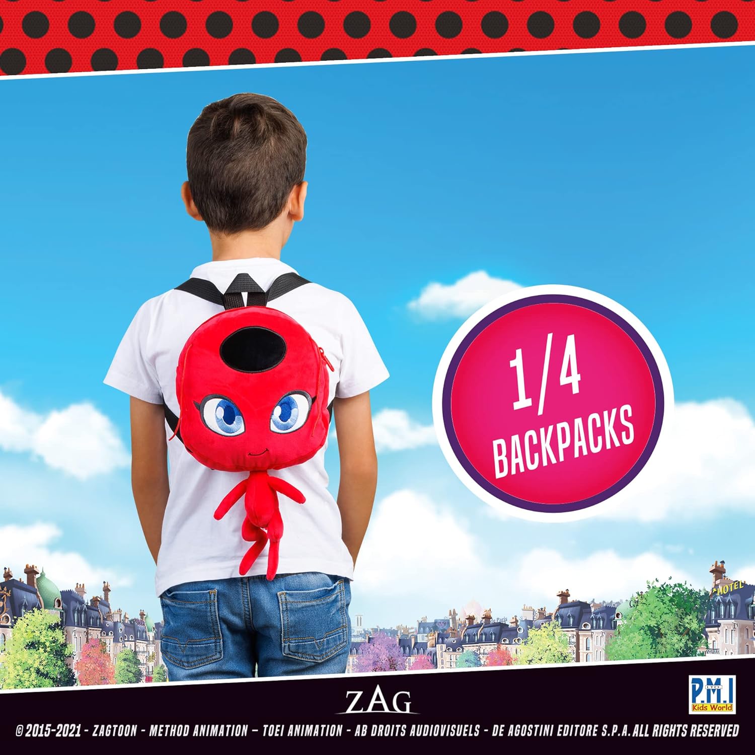Miraculous Ladybug Plush School Backpack 12-Inch Collectible H360847
