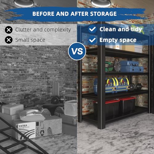 Heavy Duty Garage Shelving Unit, 5-Tier Adjustable Metal Storage Rack Y532