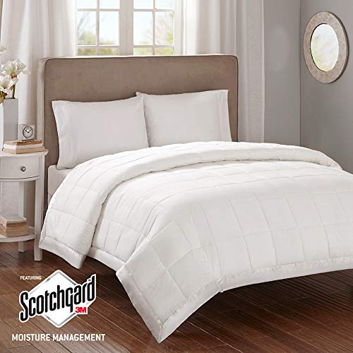Oversized King Taupe Lightweight Down Alternative Blanket with Satin Trim X335