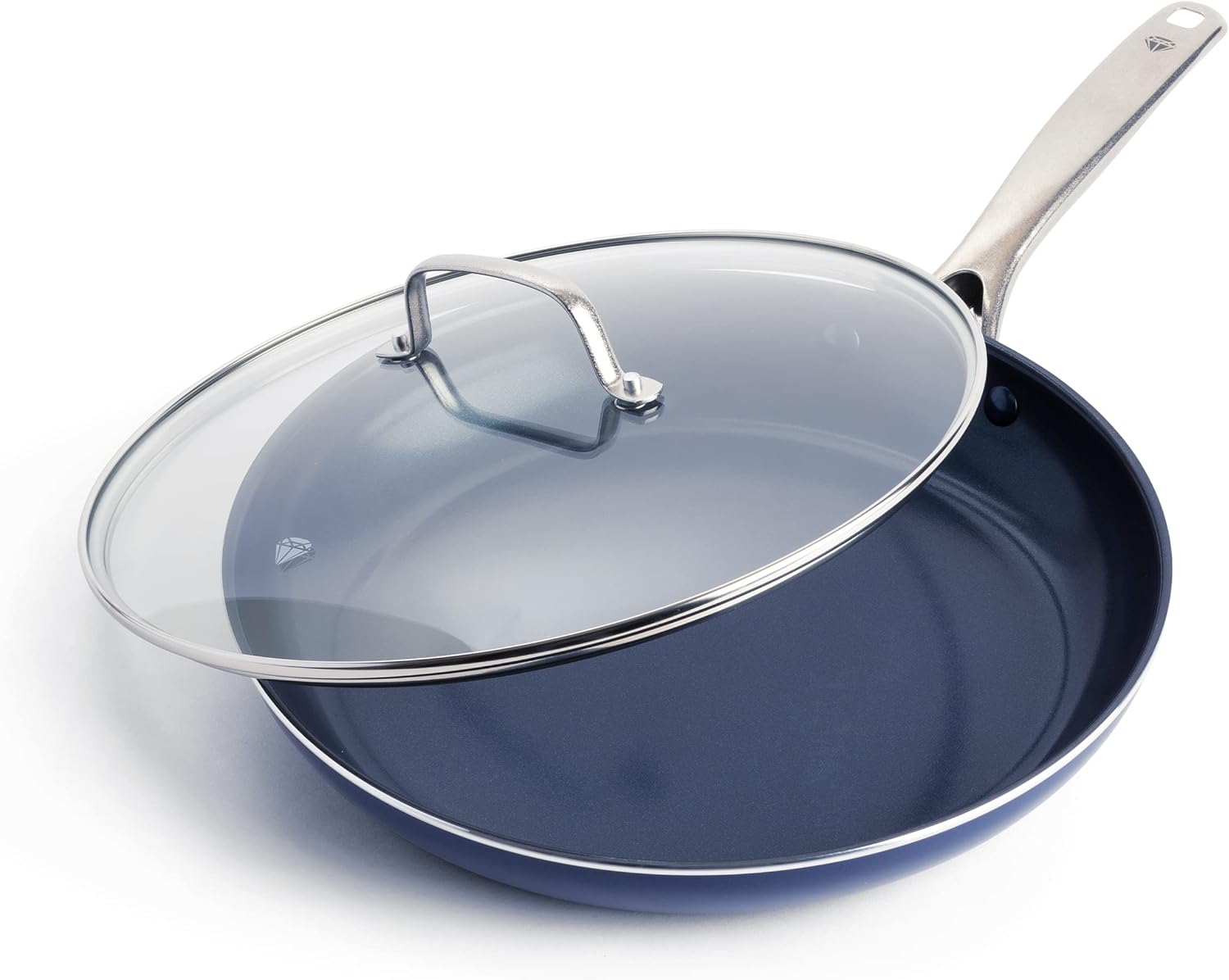 12" Ceramic Nonstick Frying Pan with Lid, PFAS-Free, Oven Safe A9777