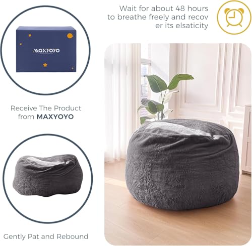 Giant Bean Bag Chair Bed for Adults, Convertible Floor Sofa Mattress R473823