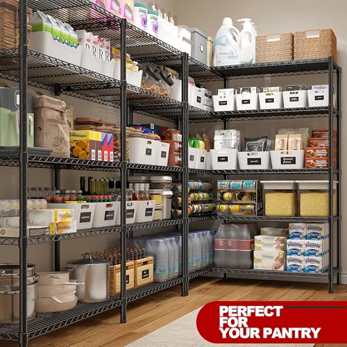 Metal Storage Shelving Unit 5-Tier Heavy Duty Adjustable Wire Shelves F25196