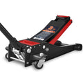 4 Ton Low Profile Floor Jack, Heavy Duty Steel Hydraulic with Dual Pistons Quick Lift Pump P3195