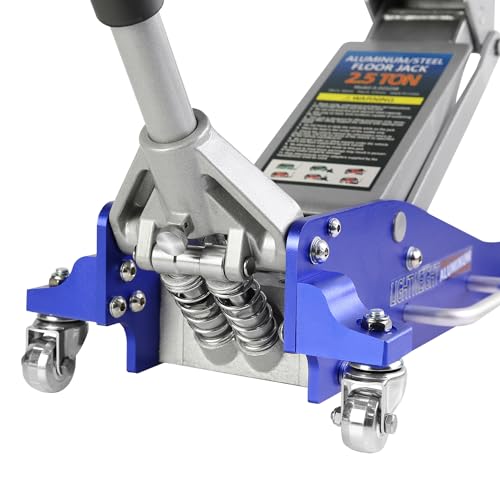 Heavy Duty Hydraulic Floor Jack, Low Profile Steel Racing Jack, 2 Ton Capacity, Blue H1350