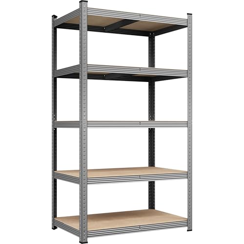 5-Tier Adjustable Metal Shelving Unit for Garage, Pantry, and Warehouse M7734