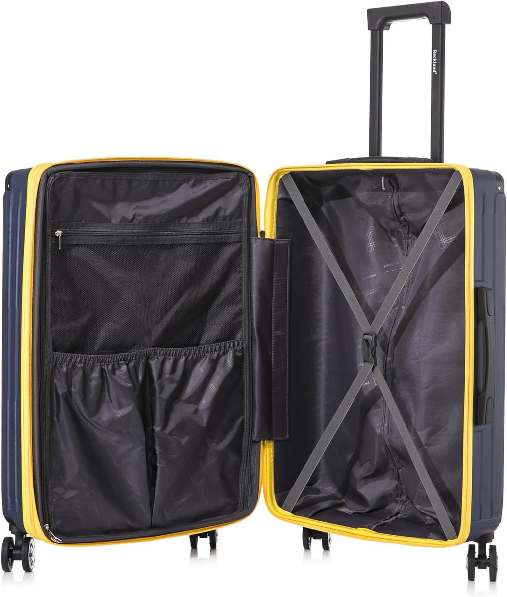 Hardside Spinner Carry On Luggage Set with Tote, Navy R577956