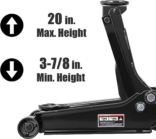 Hydraulic Low Profile Steel Racing Floor Jack, 3 Ton Capacity E136