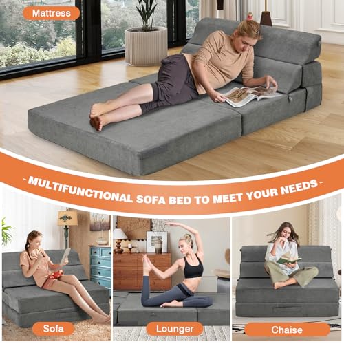 Folding Sofa Bed Convertible Sleeper Chair with Back Support I89003
