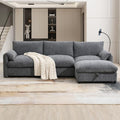 Modular Sectional Sofa with Ottoman, U-Shaped Lounge Couch H930