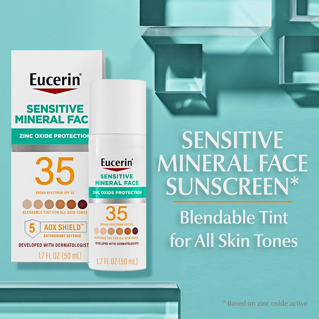 Tinted Mineral Face Sunscreen Lotion SPF 35 for Sensitive Skin E6160
