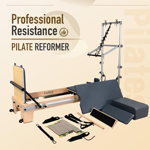 Pilates Reformer Machine with Box and Jump Board for Home Workouts G880