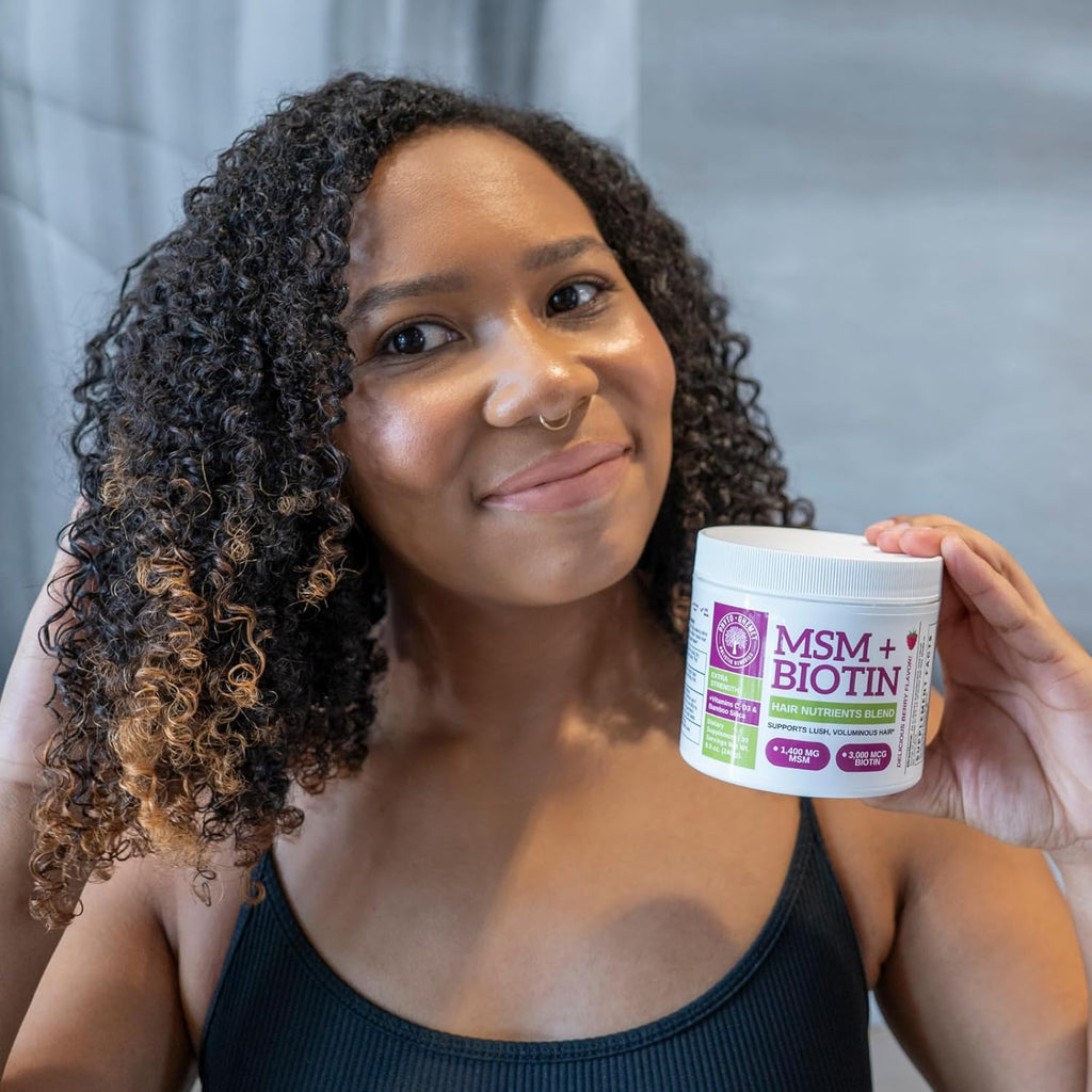 MSM + Biotin Hair Nutrient Blend Powder for Hair Volume and Health, 8.5 oz G5315