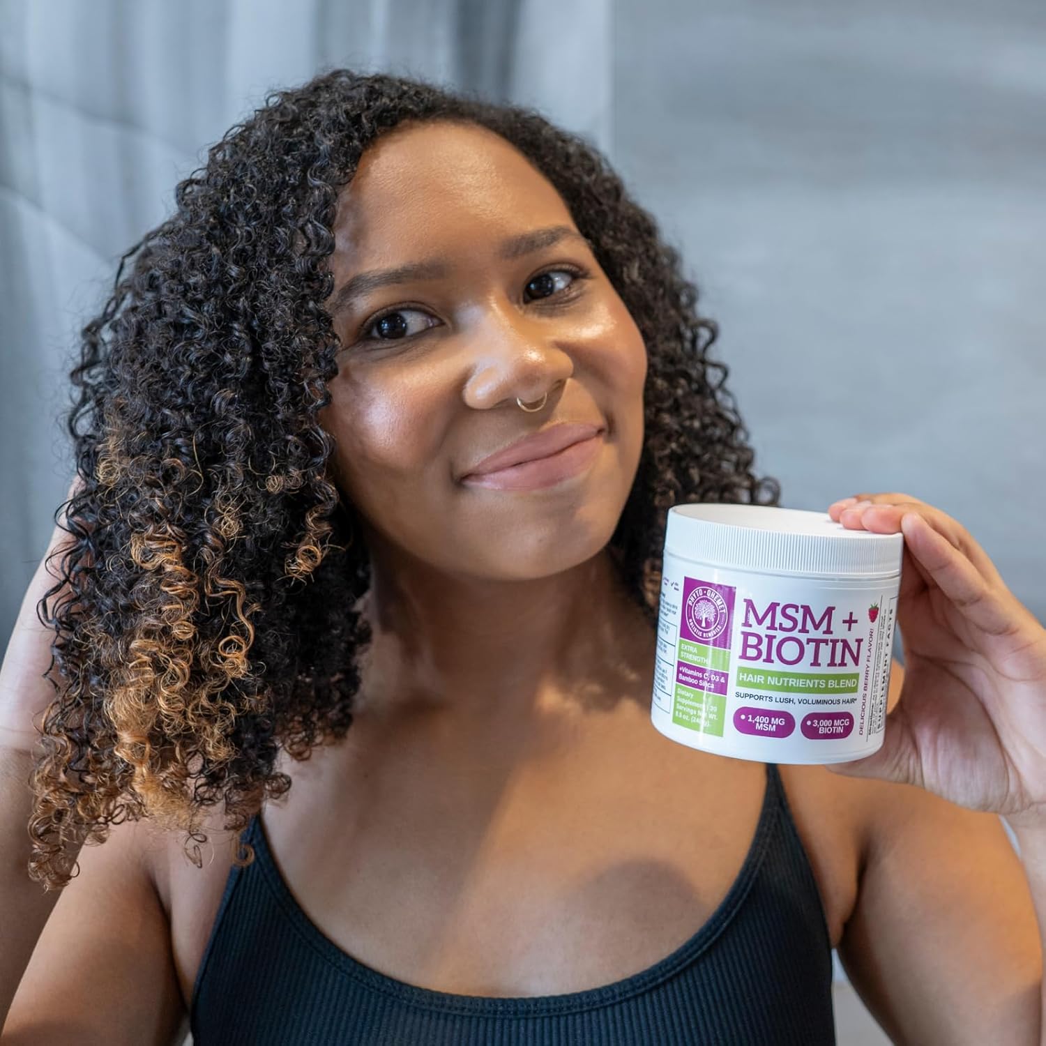 MSM + Biotin Hair Nutrient Blend Powder for Hair Volume and Health, 8.5 oz G5315