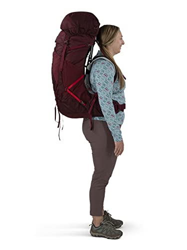 Women's 65L Backpacking Backpack, Antidote Purple R227